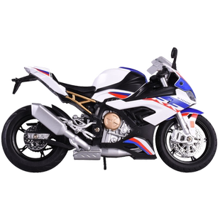 宝马S1000RR摩托车模型仿真合金川崎H2R机车车模摆件男孩玩具车