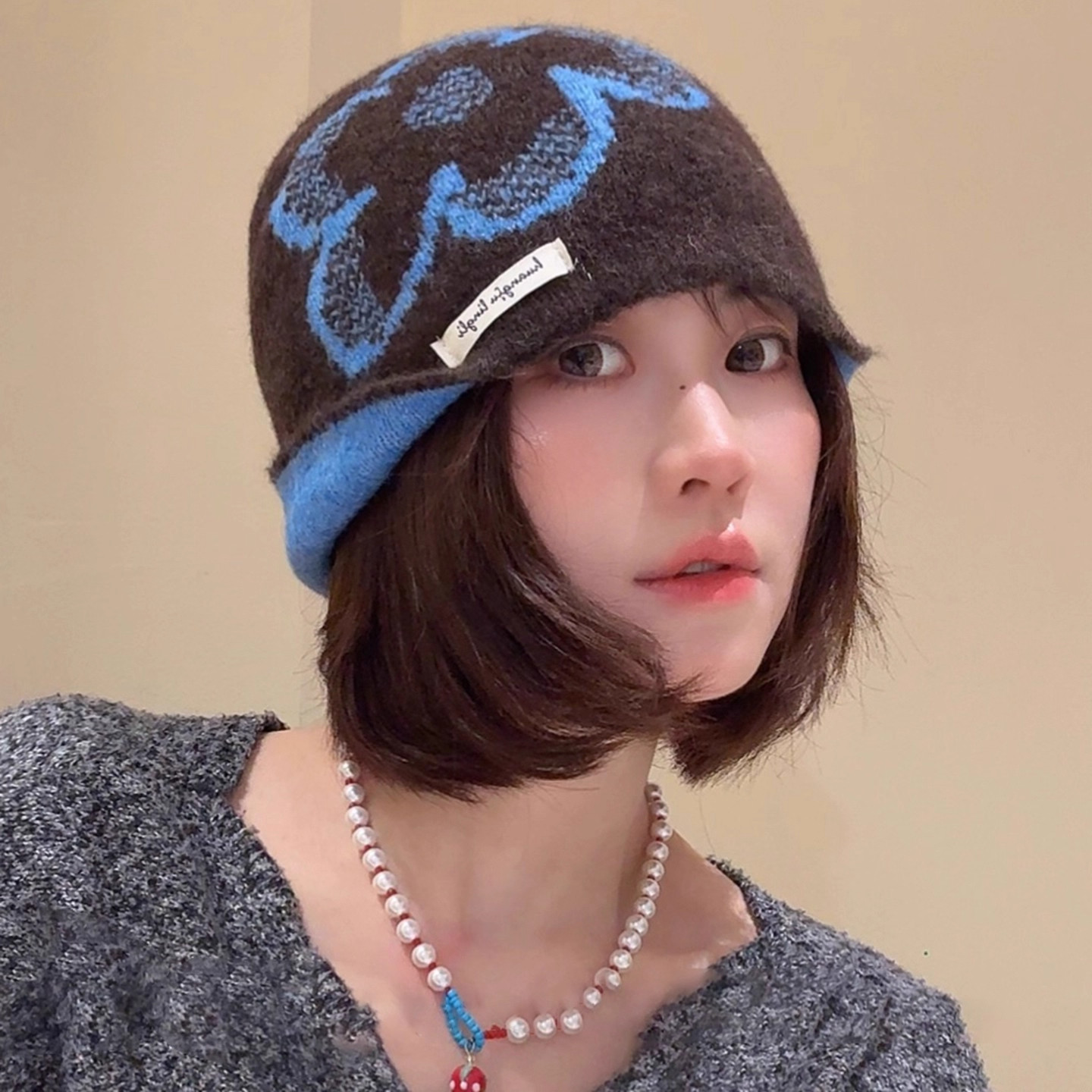 2025新款韩版复古提花针织帽子女秋冬季百搭保暖护耳显脸小包头帽,服饰配件/皮带/帽子/围巾,帽子,淘宝优惠券,粉丝福利购,淘宝优惠卷