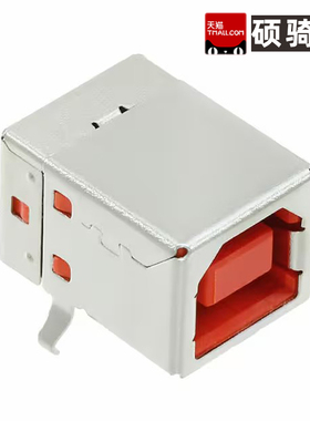 TYPE-B USB2.0连接器 母座 弯插弯针 90度 热塑 USBR-B-S-F-O-TH
