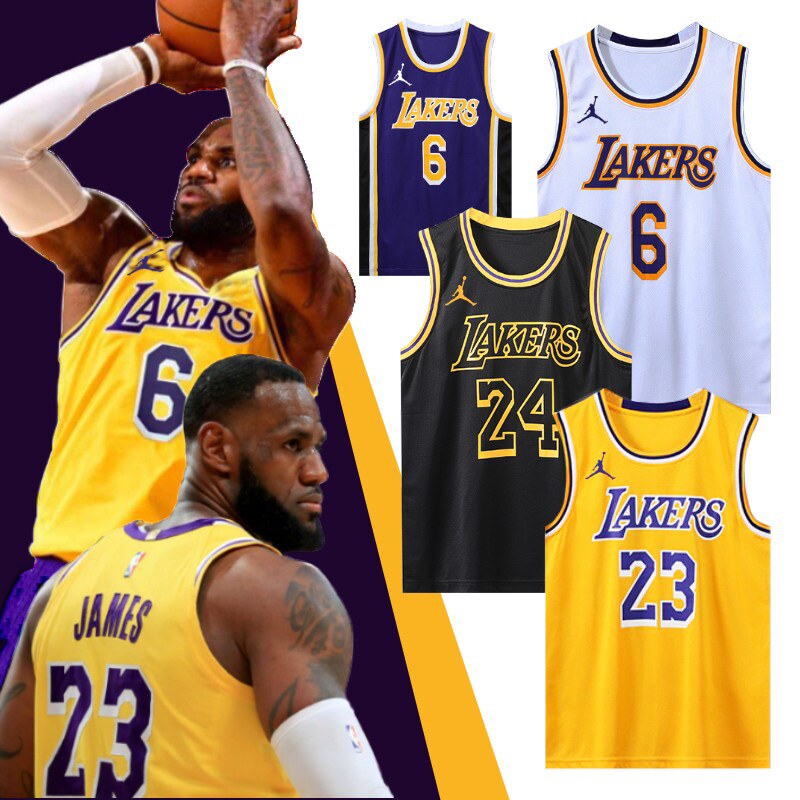 湖人球衣6号詹姆斯23科比24乔丹篮球服套装定制学生比赛训练队服