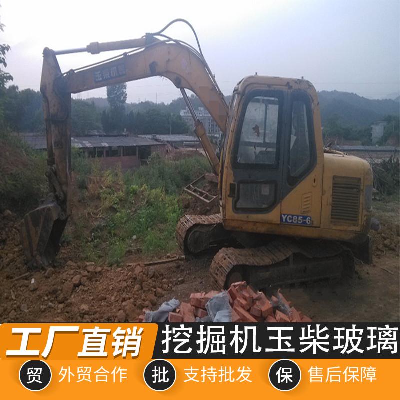 挖掘机玻璃玉柴YC85-6 85-8挖机前后挡风门天窗门后门下右大玻璃