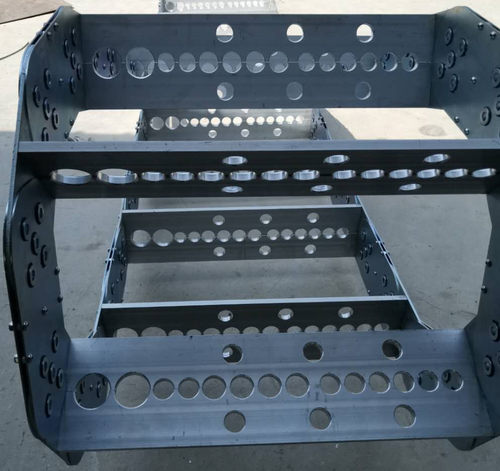 爆品厂销钢制拖链不锈钢全封闭桥式机床钢铝拖链TL金属拖链油管u.