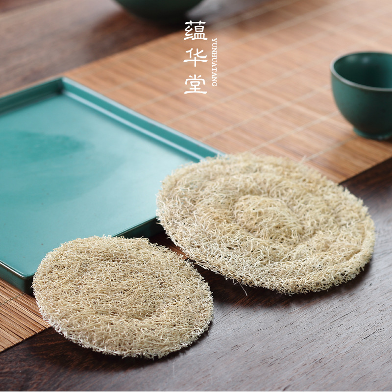丝瓜络养壶垫吸水杯垫圆形隔热垫