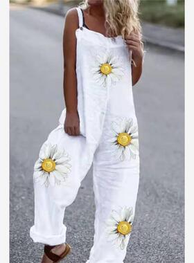 Long skirt street trendsetters linen jumpsuit overalls