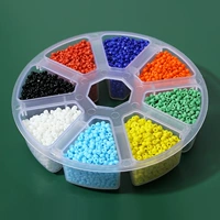 Однотонные рисовые бусины диаметром 2 мм, 1 коробка.