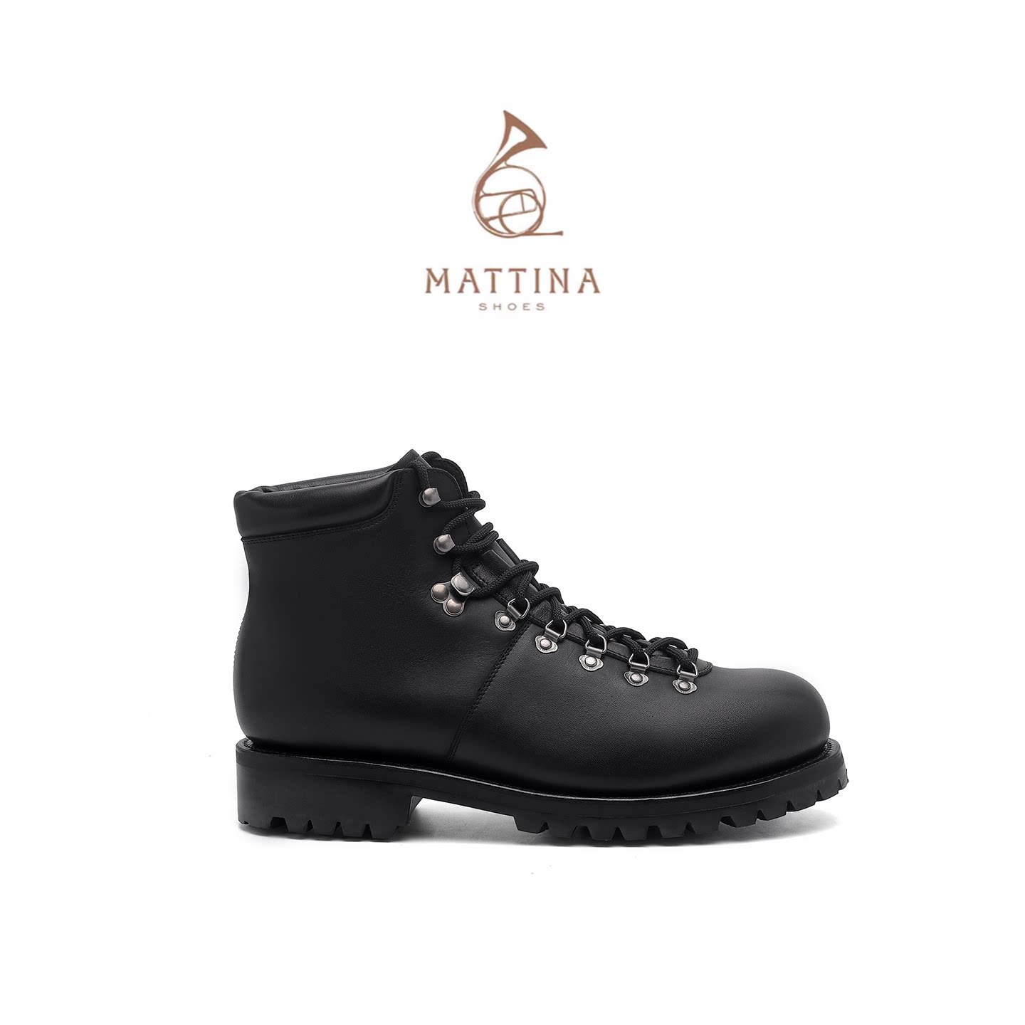 MATTINA秋冬新款正装皮靴手工固特异工艺橡胶大底防滑耐磨