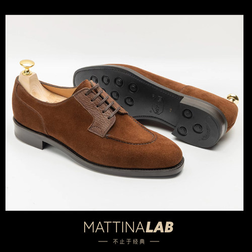 Mattina胶底鲨鱼皮德比鞋