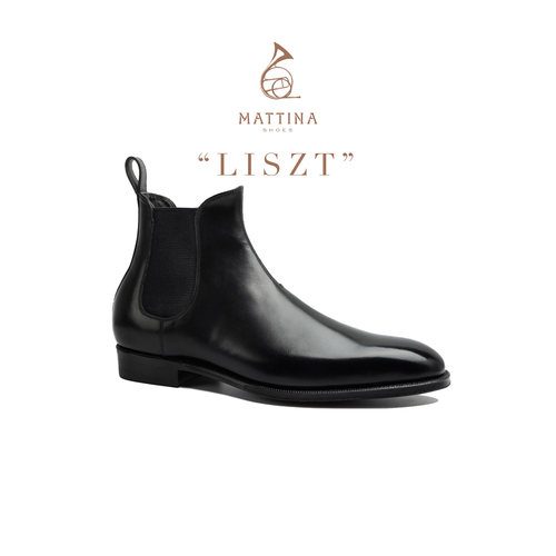 MATTINA真皮皮手工冬季切尔西靴