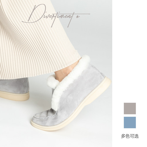 Mattina踝靴秋冬毛毛鞋雪地靴