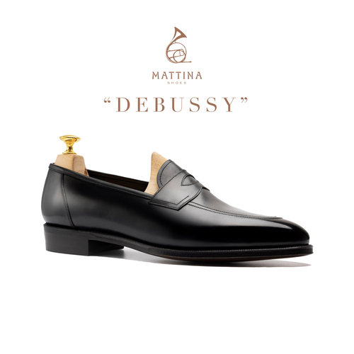 Mattina Debussy真皮博物馆皮固特异一脚蹬皮底乐福鞋正装皮鞋