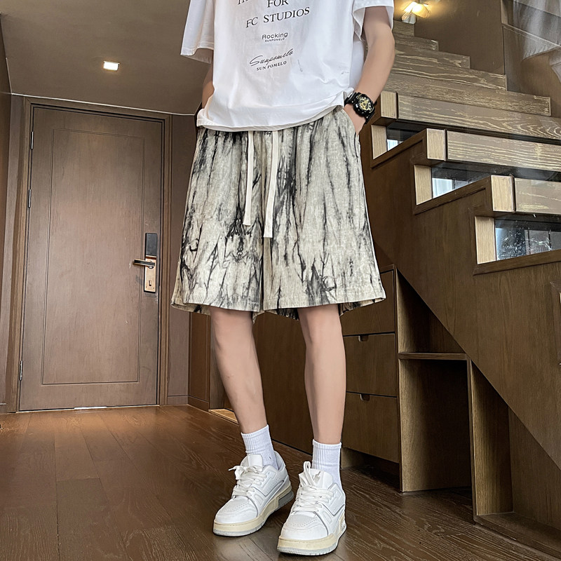 现货 夏款新款扎染工艺大码五分短裤M-6XL 特P26  DK899图片