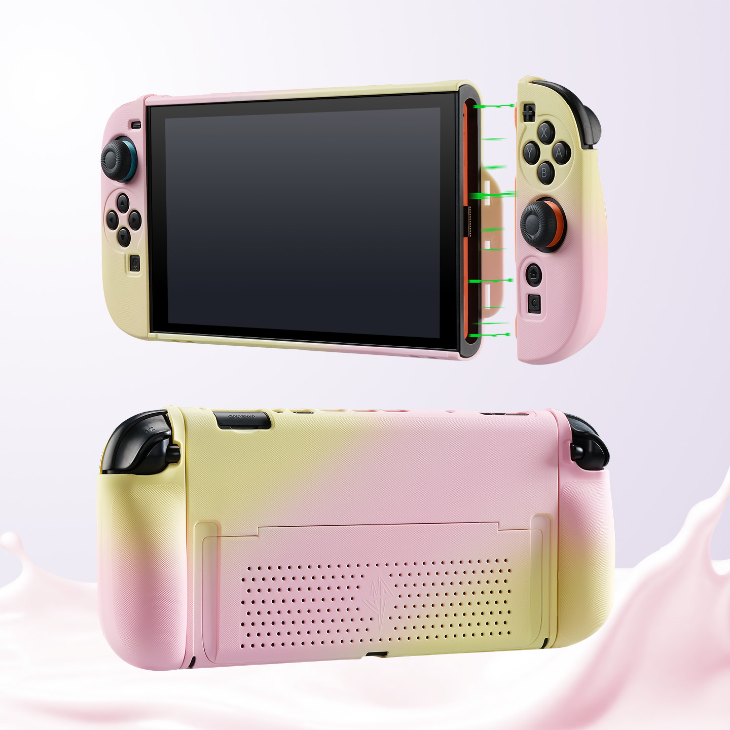 红印switch2保护壳渐变色手感壳图片