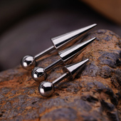 rockboil精灵耳尖锥钛钢耳钉耳骨钉女个性 恶魔耳轮环耳轮钉酷穿刺