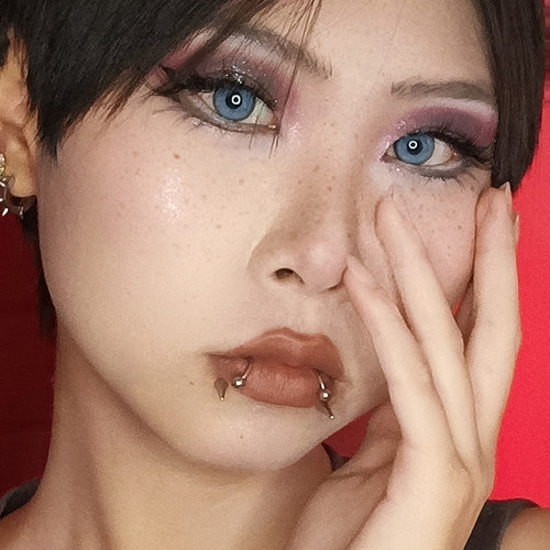 rockboil马蹄唇环钛钢个性唇钉