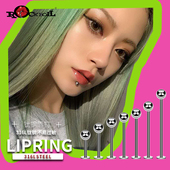 热波钛钢唇钉替换钉有洞欧美嘴唇个性 唇环可爱酒窝钉脸颊小众饰品