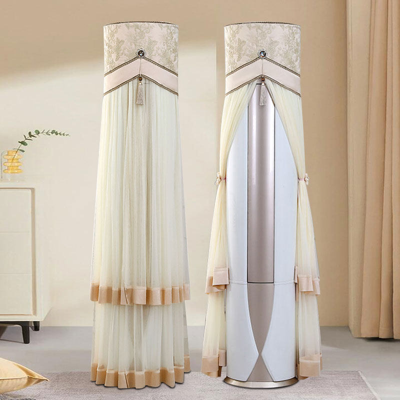 欧式圆柱空调防尘罩圆形柜机空调套开机不取立式柜式空调盖布新款