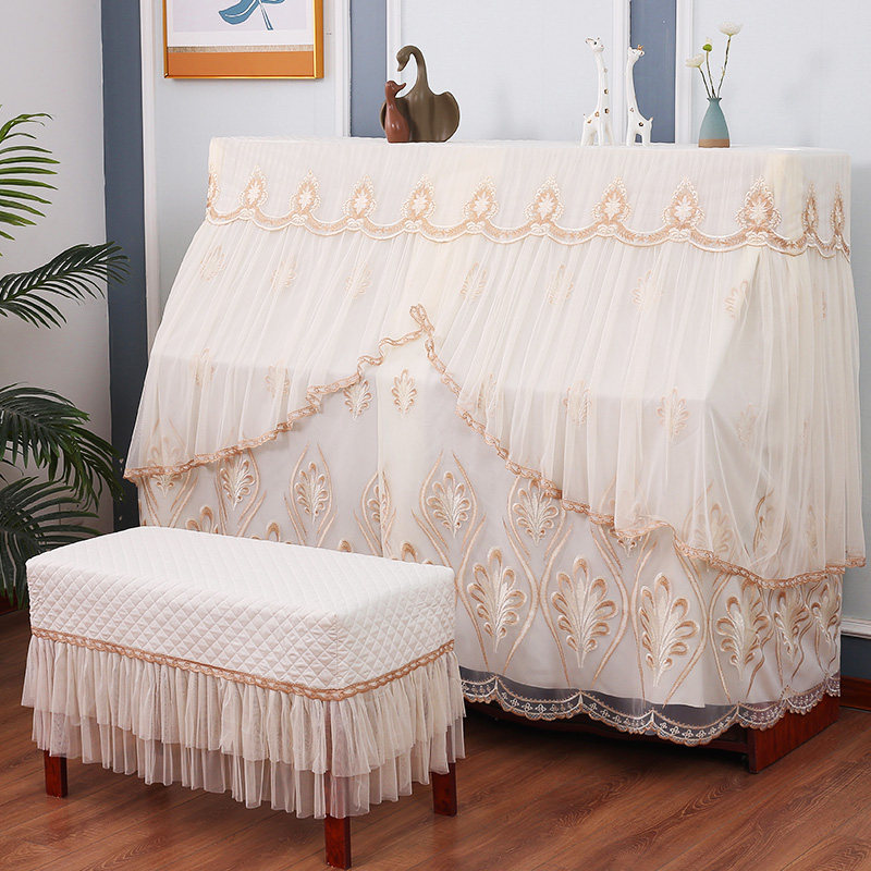 轻奢高级感钢琴防尘罩欧式全罩盖布美式琴钢琴凳罩全包新款钢琴套