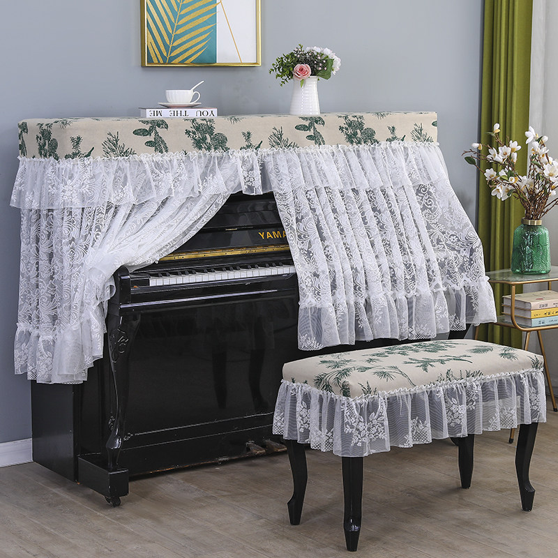 钢琴防尘罩高级钢琴盖布钢琴罩半罩防尘罩轻奢高档立式新款琴罩套