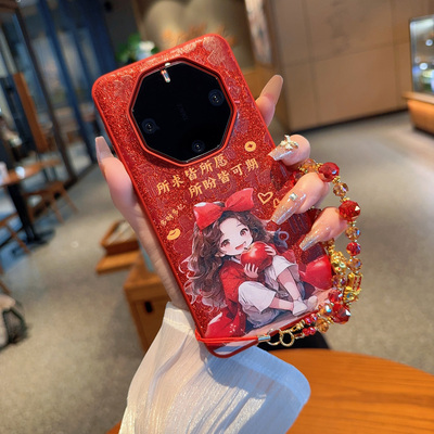 适用华为保时捷mate40手机壳潮女