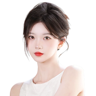 菲仪假发片女头顶蓬松增发量中分八字刘海全真发遮白发无痕补发片