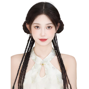 假发辫子女马尾仿真发温婉新中式双马尾麻花小辫子可扎高马尾假发