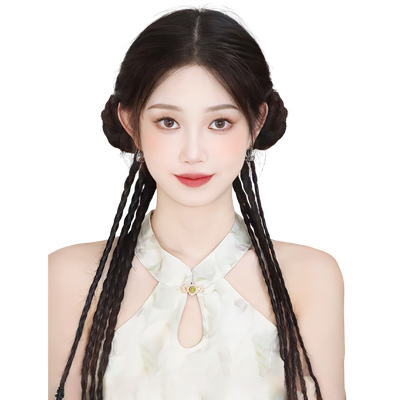 温婉新中式麻花小辫子