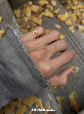 原创永生花系列立体浮雕尾戒男女纯银小拇指戒子小指高级感戒指