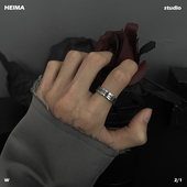 复古图腾戒指男女情侣小众设计冷淡风食指钛钢不掉色孤品潮流