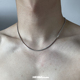 极简蛇骨链锁骨链男潮痞帅美式 高街钛钢百搭项链女嘻哈不掉色颈链