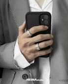 原创自制孤品戒指男小众设计冷淡风高级感潮嘻哈食指女钛钢不掉色