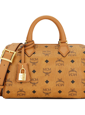 MCM  ELLA 新潮都市女士通勤街拍小号波士顿包背提包