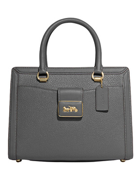 COACH 蔻驰 女士手拎包单肩包斜挎包 戴妃包 灰色