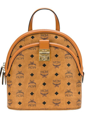 MCM女包 经典印花女士小号手提贝壳包双肩包 MWKBSNN01CO001