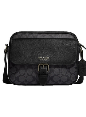 COACH 蔻驰 HUDSON 男士斜挎包盒子包单肩包邮差包 学院风