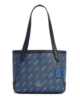 COACH/蔻驰女包 女士马车图案印花磁扣托特包单肩包手提包 C4060