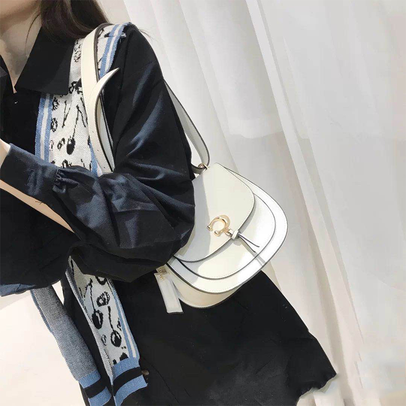 COACH/蔻驰Remi撞色拼接女单肩斜挎小猪包马鞍包1330