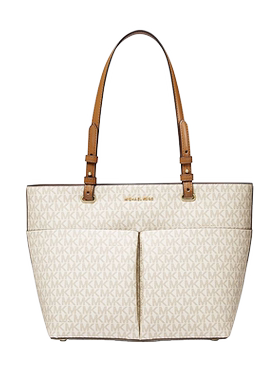 Michael Kors白色logo 多口袋设计 托特包