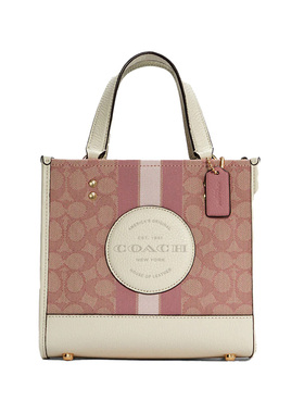 COACH蔻驰女士Dempsey系列经典标志提花logo款22号托特包C7965