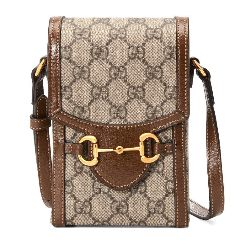 Gucci/古驰1955老花马衔扣单肩包女便携收纳小包