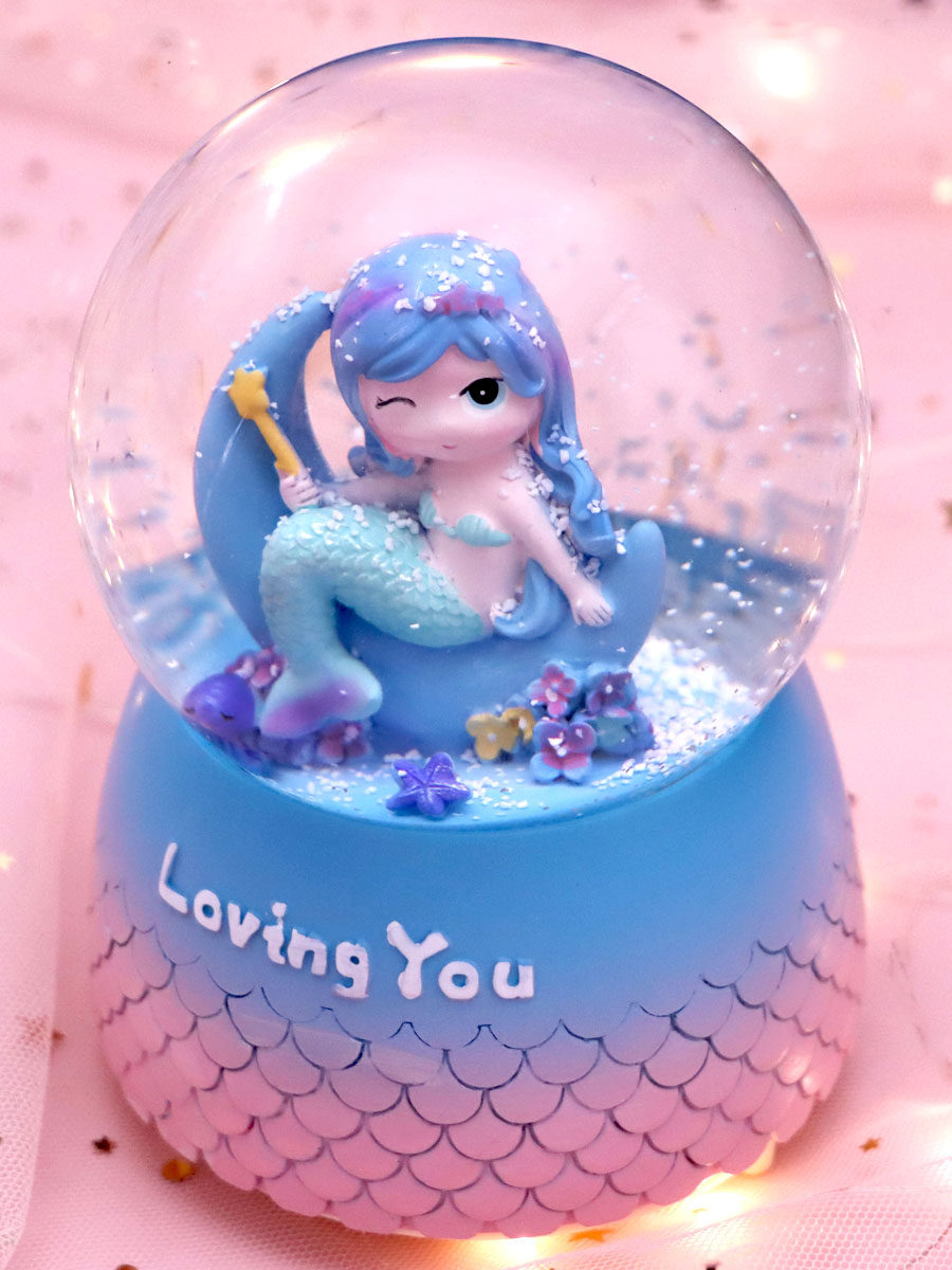 MERMAID PRINCESS CRYSTAL BALL MUSIC BOX ROTATING MUSIC BOX GIRLS CHILDRENS BIRTHDAY GIFT PREMIUM CREATIVE ORNAMENTS