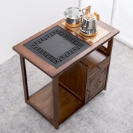 Di Động Bàn Trà Hộ Gia Đình Nhỏ Trà Xe Ấm Siêu Tốc Tích Hợp Đá Vàng Đen Khay Trà Kung Fu Trà Gỗ Chắc Chắn bàn Trà Có Bánh Xe bàn trà đôi