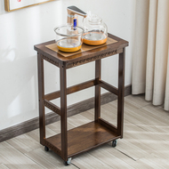 Bàn trà di động, xe đẩy trà, bàn trà nhỏ, bàn trà gỗ nguyên khối, bàn trà gia đình, ấm đun nước, bếp pha trà điện tích hợp, giá đựng bộ ấm pha trà bàn trà mặt kính