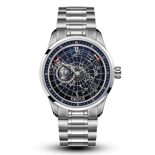 OBLVLO星空机械男表休闲创意夜光
