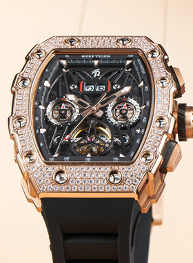 联名OBL系列酒桶型多功能机械表小理查陀飞轮全自动手表男