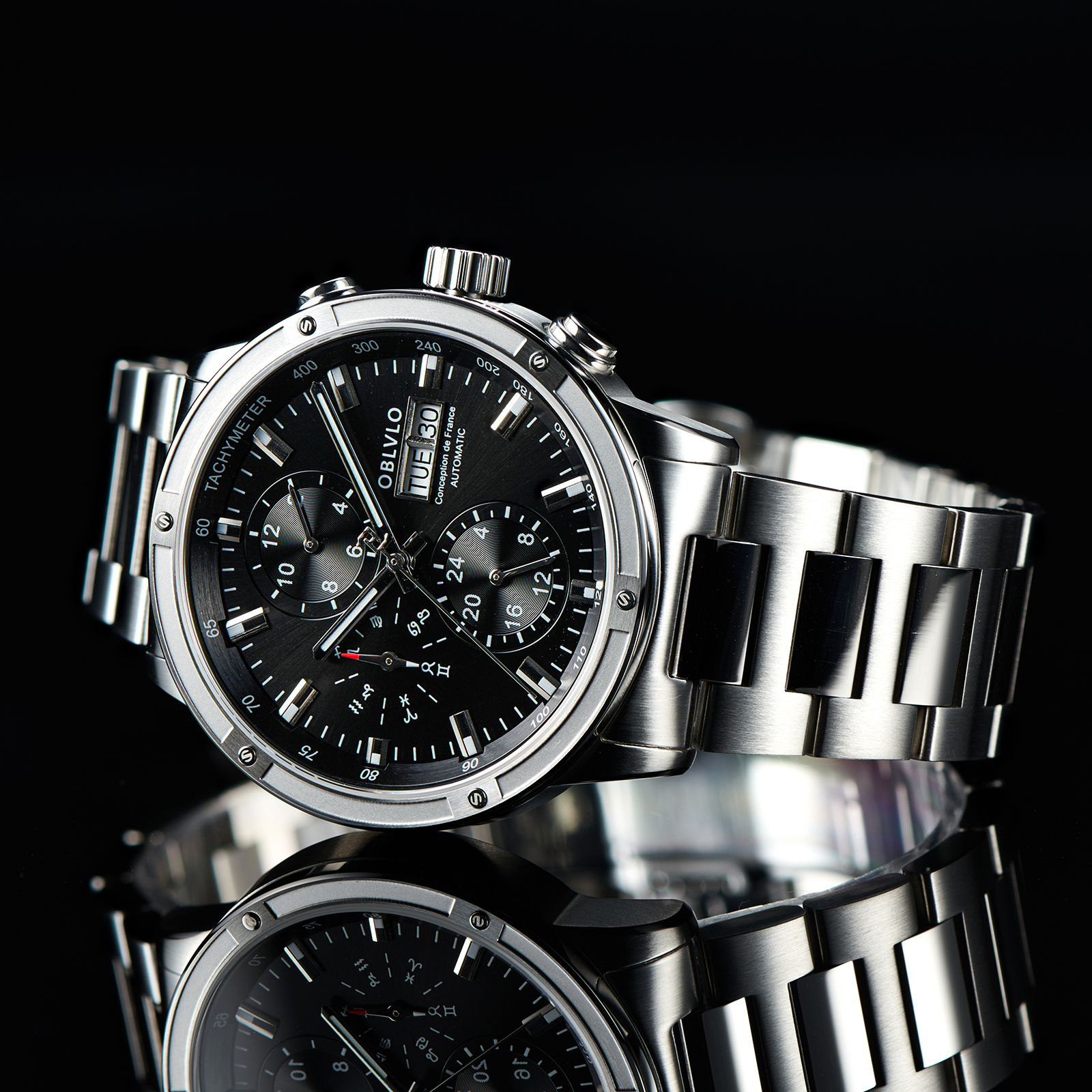 欧宝罗商务休闲全自动机械男手表