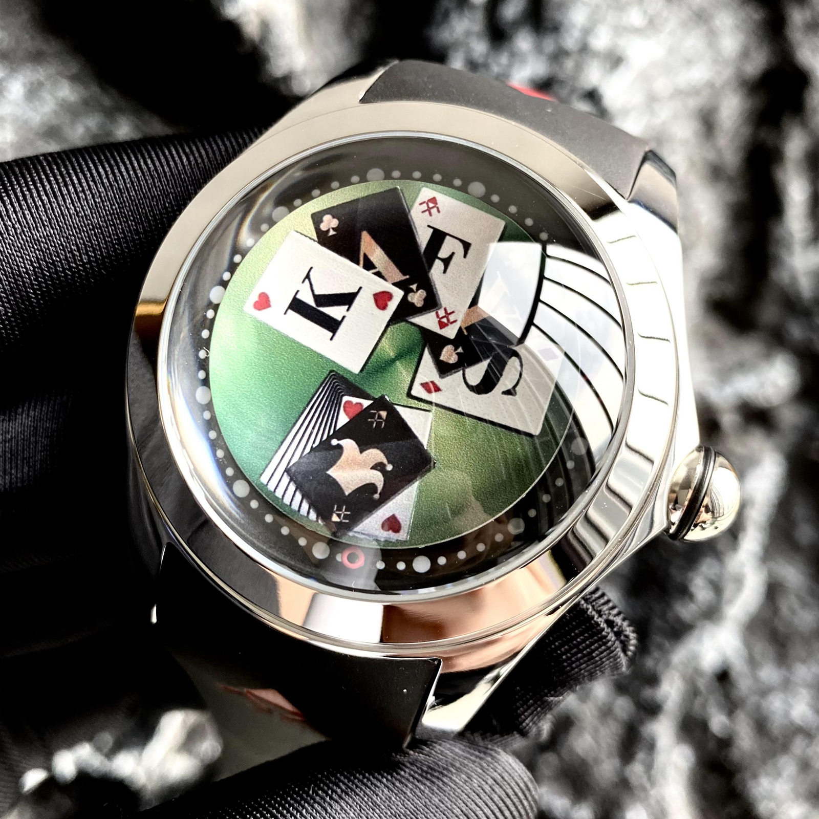 欧宝罗卡费亚瑟系列赌王手表全自动机械表潮流个性大表盘潮款手表