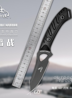 ANTE暗战野户外求生存战术露营DC53高硬度防随身龙骨开刃小直刀具