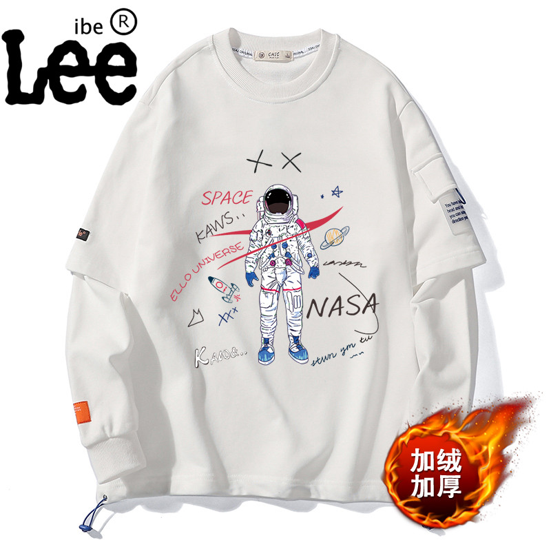 IBE LEE nasa Jointly Astronaut Flagship Official website ins T-shirts Couples dress False two coat Sweaterin the Women's clothing/Boutique , Large size women  category - from Buy2taobao.com to provide professional Taobao agent buy service