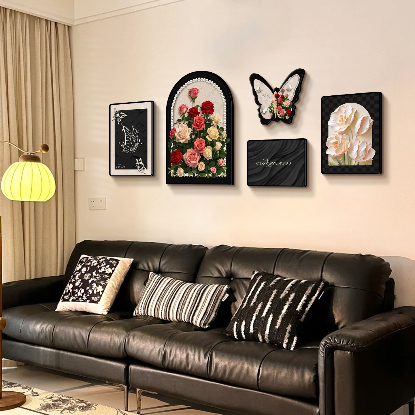 法式复古客厅装饰画中风沙