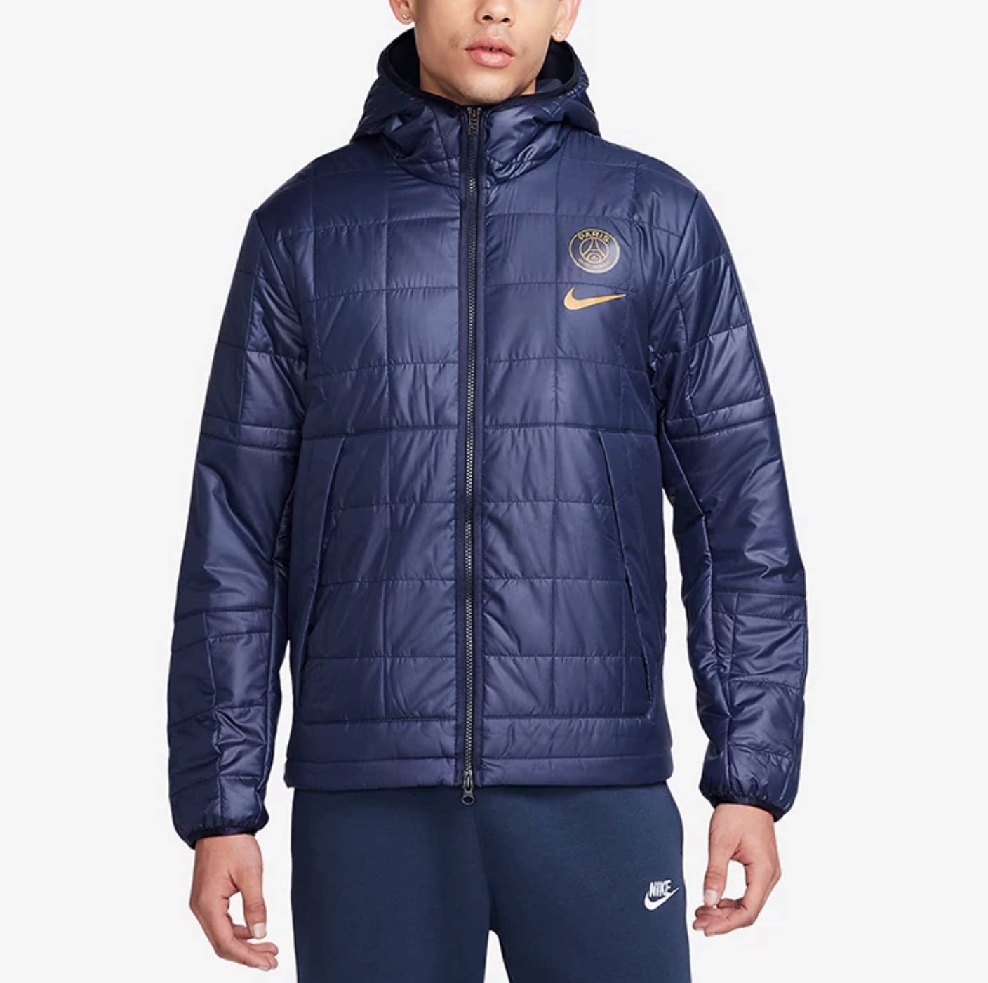 nike耐克正品大巴黎秋冬男款保暖户外休闲运动连帽棉服DV4821-498